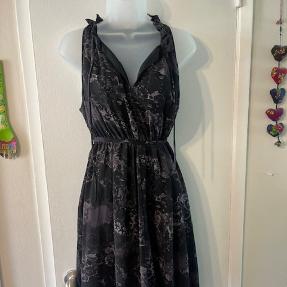 Elegant Black Floral Dress